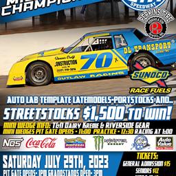 July 29th Saturday, Racing starts at 7 pm