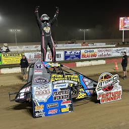 Korbyn Hayslett Dominates in POWRi BOSS at Atomic Speedway Series Season Finale