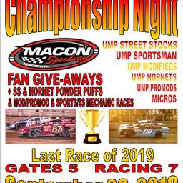 Macon Speedway Season Finale Set For Saturday Night