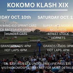 Kokomo Klash 19-Driver Registration Information