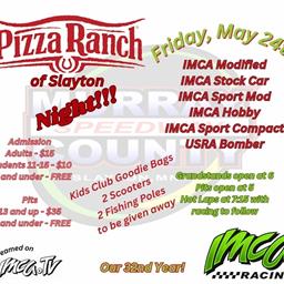Pizza Ranch of Slayton -  Sponsor of May 24th Races