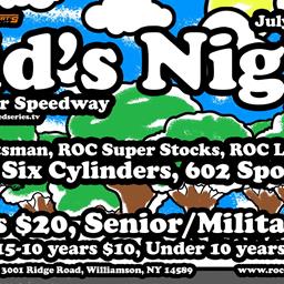 KID’S NIGHT SET FOR FRIDAY JULY 12, 2024 AT SPENCER SPEEDWAY HIGHLIGHTED BY THE RACE OF CHAMPIONS SPORTSMAN, LATE MODEL &amp; SUPER STOCK SERIES