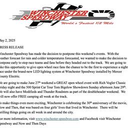 Rich Vogler Classic Postponed for Huge Double-Header Weekend in June