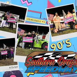 Jorddon Braaten caps off a stellar weekend on 90&#39;s and Neon night at Southern Oregon Speedway