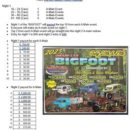 The BIGFOOT race count down