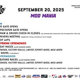 September 20, 2025 MOD MANIA Driver Info