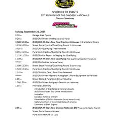 Owosso Nationals Sunday Schedule