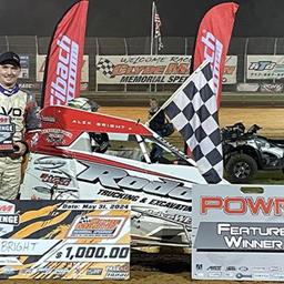 Alex Bright Earns POWRi Outlaw Micro KKM Challenge Preliminary Night Two Victory