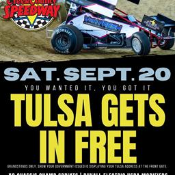 Tulsa Gets In FREE On Saturday, September 20