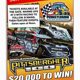 Pittsburgher 100 today, warm ups at 2pm, Gates open at NOON SUNDAY OCTOBER 7