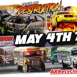 NEXT EVENT: Tour Of Destruction Saturday May 4th 7pm (rain or shine event)