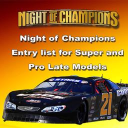 Early Entries for Late Models on Saturday Night