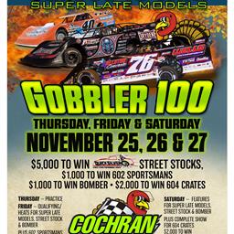 4th ANNUAL GOBBLER 100 RACE WEEKEND INFORMATION