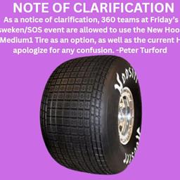 Notice of Clarification - SOS Tire Rules