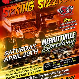 Spring Sizzler to Kick Off Merrittville’s 73rd Season Saturday April 20