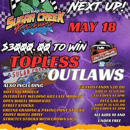 Topless Outlaws Late Models Series Washed Out!