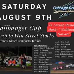 FRIDAY NIGHT KART RACES &amp; SAT, AUG 9TH IS WALLBANGER CUP