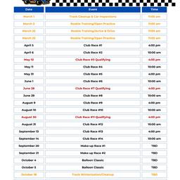 2025 Roadrunner Quarter Midget Schedule
