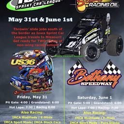 US 36 Raceway Welcomes the Iowa Sprint Car League May 31