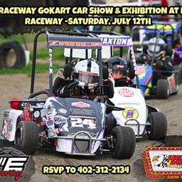 Gokart Exhibition and Car Show at Eagle Raceway -Sat, July 12th