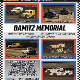 Larry Damitz Memorial At Antioch Speedway This Saturday Night