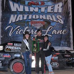 Five win features, four clinch titles on IMCA.TV Winter Nationals’ final night