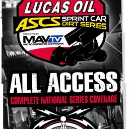 RacinBoys All Access Subscribers to View Live Video Coverage of Lucas Oil ASCS National Tour Speedweek