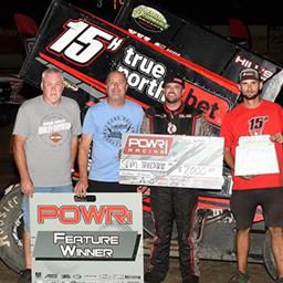 Sam Hafertepe Jr Snags Win with POWRi 410 Outlaw Sprints at Creek County Speedway