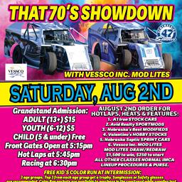 THAT 70&#39;S SHOWDOWN presented by Stumpy&#39;s Custom Creations &amp; Nebraska&#39;s Best Lawn &amp; Landscape