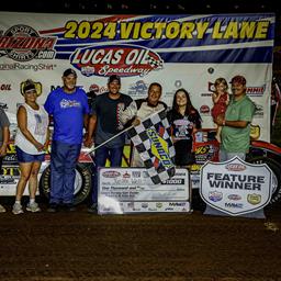 Wells rolls in headline feature at Lucas Oil Speedway Casey&#39;s Thursday Night Thunder as Sheets, Johnson also grab wins