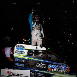 GRANT GETS USAC NATIONAL MIDGET WIN #1 AT SHAMROCK CLASSIC