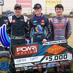 Karter Sarff Snags Victory in Jr Knepper 55 with POWRi National Midget League