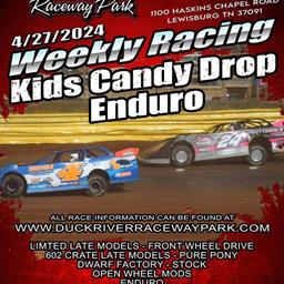 We are BACK this Saturday Night, April 27th with $1,000 to WIN Enduro &amp; a Kids Candy Drop!!