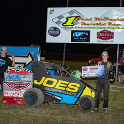 TJ Stark Strikes Wednesday’s Chad McDaniel Memorial Win at Mitchell County Fairgrounds Raceway!