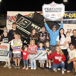 Ayrton Gennetten Attains Night One Win with POWRi 410 Outlaw Sprints Hockett/McMillin Memorial