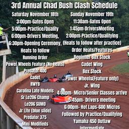 Schedule: 3rd Annual Chad Bush Clash
