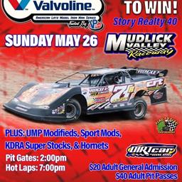Valvoline American Late Model Iron-Man Series Fueled by VP Racing Fuels Makes First-Ever Visit to Mudlick Valley Raceway for Story Realty 40 on Sunday