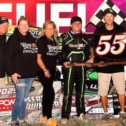 Michael Faccinto Flies to DRC 55 Feature Win with POWRi National Midget League at Port City Raceway
