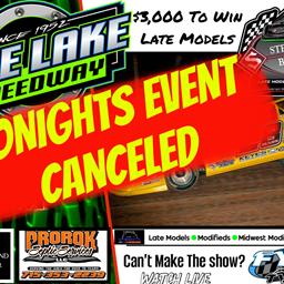 TONIGHTS EVENT CANCELED