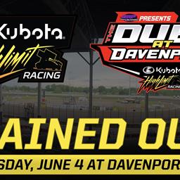 RAINED OUT: Steady Showers Force Cancellation of Tuesday&#39;s Event at Davenport Speedway