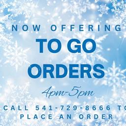 WINTER WONDERLAND IS OPEN TONIGHT &amp; WE ARE NOW ACCEPTING TO GO ORDERS!