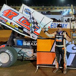 Dale Howard races to win in the 15th Annual USCS Randy Helton Memorial Race at Rome Speedway