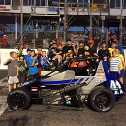 PROCK WINS 40-LAP KALAMAZOO MIDGET RACE