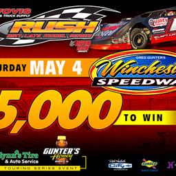 HOVIS RUSH LATE MODEL FLYNN&#39;S TIRE/GUNTER&#39;S HONEY TOURING SERIES HEADS SOUTH TO WINCHESTER FOR $5,000 TO-WIN ON SATURDAY