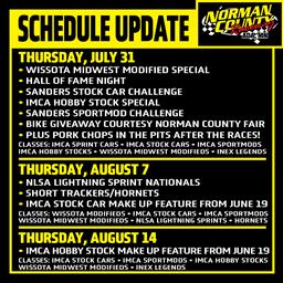 SCHEDULE UPDATE
