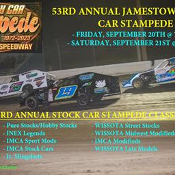 53rd Annual Jamestown Stock Car Stampede - September 20th &amp; 21st