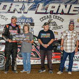 Chad Simpson cashes big on Night Two of Lucas Oil MLRA Ron Jenkins Memorial at Lucas Oil Speedway