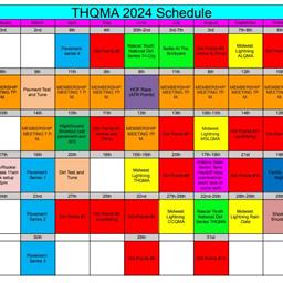 THQMA 2024 Racing Schedule