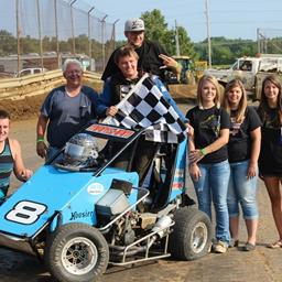 Josh Marcham wins the $1,000-to-win Quick Engineering preliminary night feature at SIR&#39;s 7th Annual IKE Honda Terry Sprague Memorial