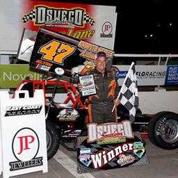 Jim Storace Seals First Career Oswego Victory in Thrilling 350 Supermodified Feature